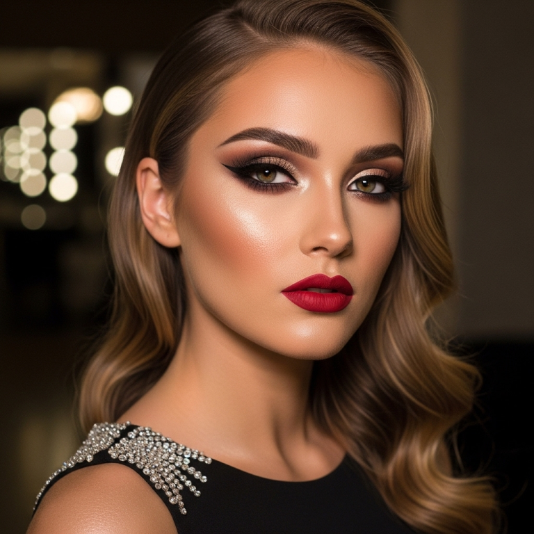 full glam evening makeup parisan beauty