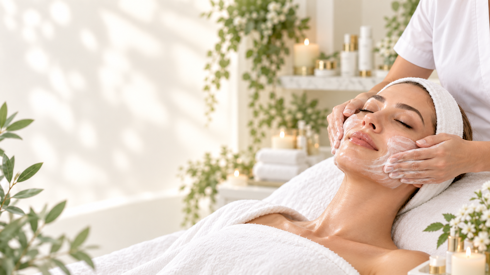 Facial cleansing treatment at Parisan Beauty in Irvine, California